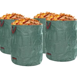 vidaXL Havematerialeposer 4 pcs Grøn 79 x 79 x 99.5 cm Polypropylen