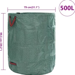 vidaXL Havematerialeposer 12 pcs Grøn 79 x 79 x 99.5 cm Polypropylen