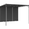 vidaXL havepavillon med gardin 3x3x2,25m antracitgrå - Festtelte & havepavilloner