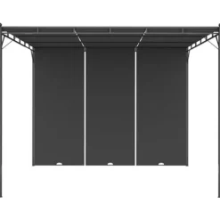 vidaXL havepavillon med gardin 3x3x2,25m antracitgrå - Festtelte & havepavilloner