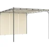 vidaXL havepavillon med gardin 4x3x2,25 m cremefarvet - Festtelte & havepavilloner