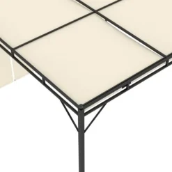vidaXL havepavillon med gardin 4x3x2,25 m cremefarvet - Festtelte & havepavilloner