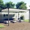 vidaXL havepavillon med sammenrulleligt tag 4x3 m cremefarvet - Festtelte & havepavilloner
