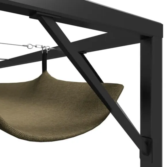 vidaXL havepavillon med tilbagetrækkeligt tag 3x3 m 180 g/m² gråbrun - Festtelte & havepavilloner