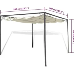 vidaXL havepavillon med tilbagetrækkeligt tag - Festtelte & havepavilloner