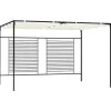 vidaXL havepavillon med udtrækkeligt tag 3x4x2,3 m 180 g/m² creme - Festtelte & havepavilloner