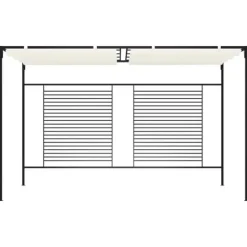 vidaXL havepavillon med udtrækkeligt tag 3x4x2,3 m 180 g/m² creme - Festtelte & havepavilloner