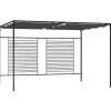 vidaXL havepavillon med udtrækkeligt tag 4x3x2,3 m 180 g/m² antracit - Festtelte & havepavilloner