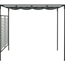 vidaXL havepavillon med udtrækkeligt tag 4x3x2,3 m 180 g/m² antracit - Festtelte & havepavilloner