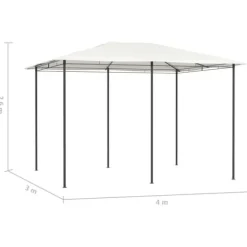 vidaXL havepavillon 3x4x2,6 160 g/m² cremefarvet - Festtelte & havepavilloner