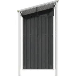 vidaXL haveskur med udvidet tag 277x110,5x181 cm stål antracitgrå - Skure & Redskabsskure