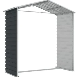 vidaXL haveskur 191x130x198 cm galvaniseret stål antracitgrå - Skure & Redskabsskure