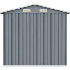 vidaXL haveskur 205x129x183 cm galvaniseret stål grå - Skure & Redskabsskure