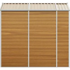 vidaXL haveskur 191x215x198 cm galvaniseret stål lysebrun - Skure & Redskabsskure
