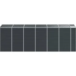 vidaXL haveskur 191x555x198 cm galvaniseret stål antracitgrå - Skure & Redskabsskure