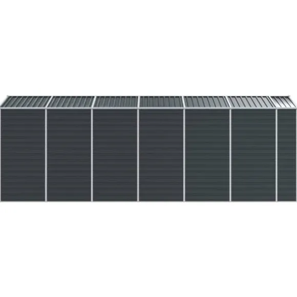vidaXL haveskur 191x555x198 cm galvaniseret stål antracitgrå - Skure & Redskabsskure