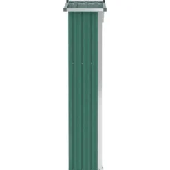 vidaXL haveskur 116x45x175 cm galvaniseret stål grøn - Skure & Redskabsskure