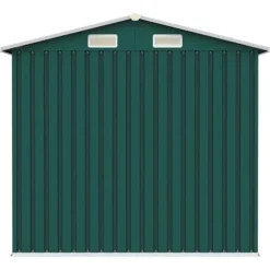 vidaXL haveskur 205x129x183 cm galvaniseret stål grøn - Skure & Redskabsskure