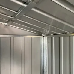 vidaXL haveskur 277x93x179 cm galvaniseret stål brun - Skure & Redskabsskure