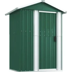 vidaXL haveskur 126x97,5x177 cm galvaniseret stål grøn
