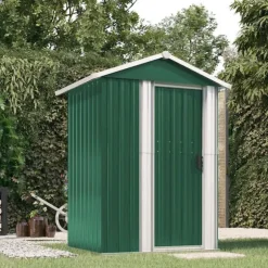 vidaXL haveskur 126x97,5x177 cm galvaniseret stål grøn