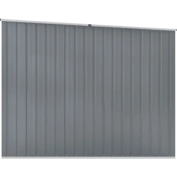 vidaXL haveskur 195x198x159 cm galvaniseret stål grå - Skure & Redskabsskure
