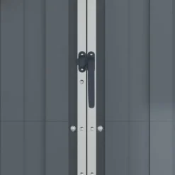 vidaXL haveskur 116x45x175 cm galvaniseret stål grå - Skure & Redskabsskure