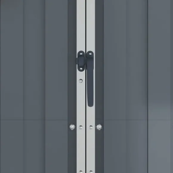 vidaXL haveskur 116x45x175 cm galvaniseret stål grå - Skure & Redskabsskure