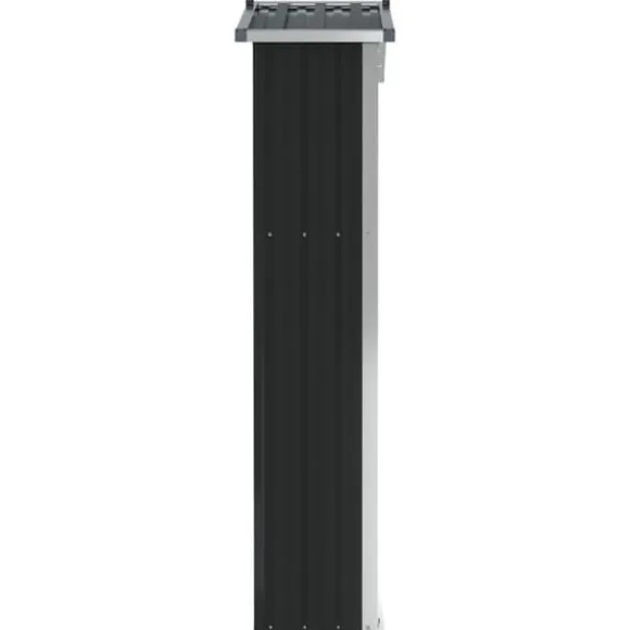 vidaXL haveskur 116x45x175 cm galvaniseret stål antracitgrå - Skure & Redskabsskure