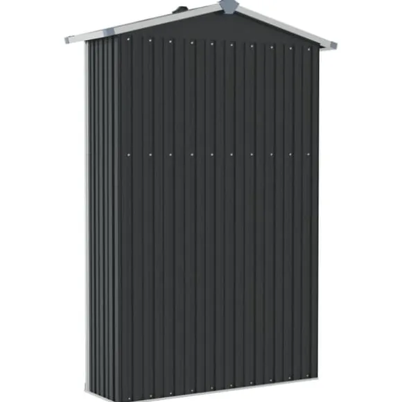 vidaXL haveskur 116x45x175 cm galvaniseret stål antracitgrå - Skure & Redskabsskure