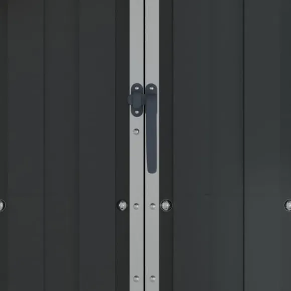 vidaXL haveskur 116x45x175 cm galvaniseret stål antracitgrå - Skure & Redskabsskure