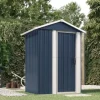 vidaXL haveskur 126x97,5x177 cm galvaniseret stål antracitgrå - Skure & Redskabsskure