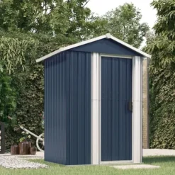 vidaXL haveskur 126x97,5x177 cm galvaniseret stål antracitgrå - Skure & Redskabsskure