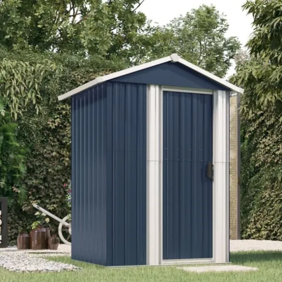 vidaXL haveskur 126x97,5x177 cm galvaniseret stål antracitgrå - Skure & Redskabsskure