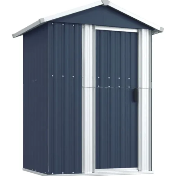 vidaXL haveskur 126x97,5x177 cm galvaniseret stål antracitgrå - Skure & Redskabsskure