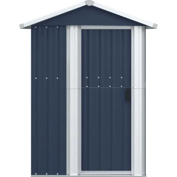vidaXL haveskur 126x97,5x177 cm galvaniseret stål antracitgrå - Skure & Redskabsskure