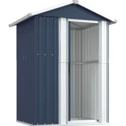 vidaXL haveskur 126x97,5x177 cm galvaniseret stål antracitgrå - Skure & Redskabsskure
