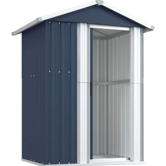vidaXL haveskur 126x97,5x177 cm galvaniseret stål antracitgrå - Skure & Redskabsskure