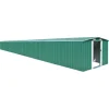 vidaXL haveskur 257x990x181 cm galvaniseret stål grøn - Skure & Redskabsskure