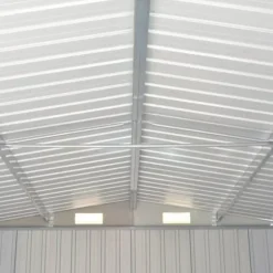 vidaXL haveskur 257x990x181 cm galvaniseret stål grøn - Skure & Redskabsskure