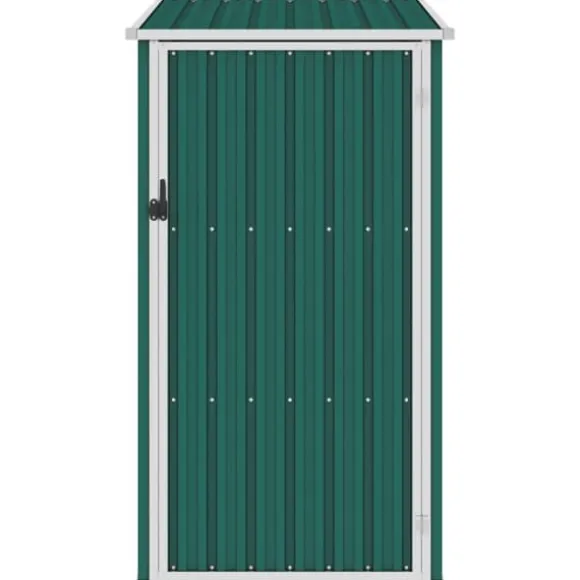 vidaXL haveskur 87x98x159 cm galvaniseret stål grøn - Skure & Redskabsskure