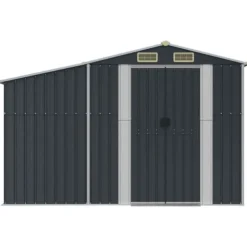 vidaXL haveskur 277x279x179 cm galvaniseret stål antracitgrå - Skure & Redskabsskure