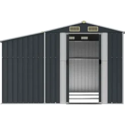 vidaXL haveskur 277x279x179 cm galvaniseret stål antracitgrå - Skure & Redskabsskure