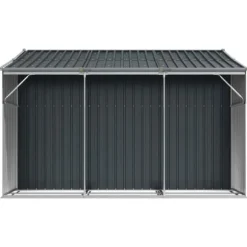 vidaXL haveskur 277x279x179 cm galvaniseret stål antracitgrå - Skure & Redskabsskure