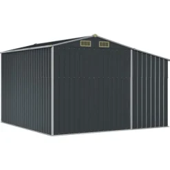 vidaXL haveskur 277x279x179 cm galvaniseret stål antracitgrå - Skure & Redskabsskure