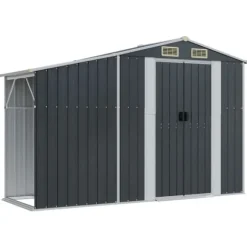 vidaXL haveskur 277x279x179 cm galvaniseret stål antracitgrå - Skure & Redskabsskure