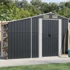 vidaXL haveskur 277x93x179 cm galvaniseret stål antracitgrå - Skure & Redskabsskure