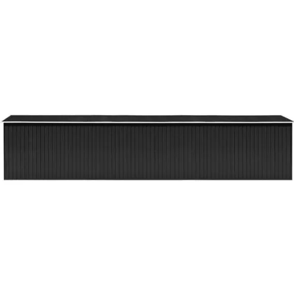 vidaXL haveskur 257x997x178 cm galvaniseret stål antracitgrå - Skure & Redskabsskure