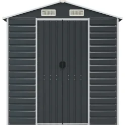 vidaXL haveskur 191x300x198 cm galvaniseret stål antracitgrå - Skure & Redskabsskure