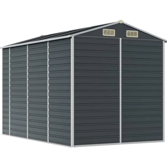 vidaXL haveskur 191x300x198 cm galvaniseret stål antracitgrå - Skure & Redskabsskure